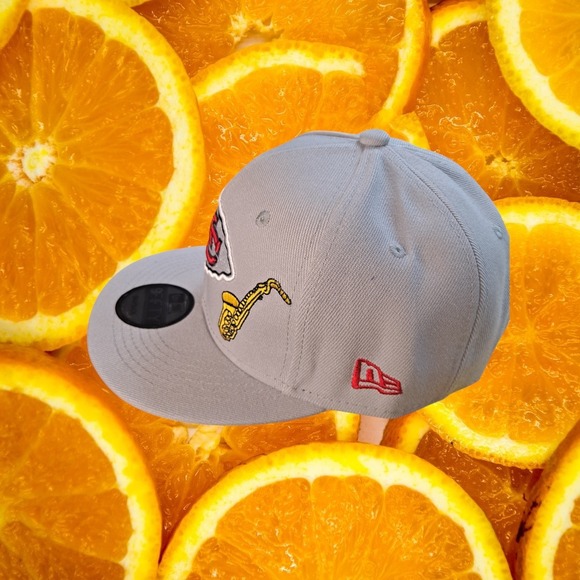 New Era Kansas City Chiefs NFL Gray‎ 9FIFTY Snapback Hat Saxophone Patch - Picture 3 of 8